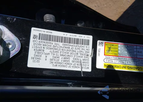 2023 Honda Civic Sport z USA, uszkodzony, nr VIN 2HGFE2F53PH524969